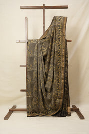 Brown HBP Cotton Silk Saree With Maheshwari Border-SRBCSCS267