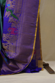 Green Gadwal Silk Saree - SRGGSS644