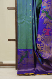 Green Gadwal Silk Saree - SRGGSS644