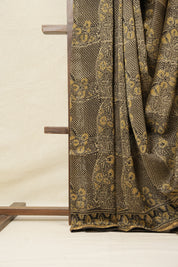 Brown HBP Cotton Silk Saree With Maheshwari Border-SRBCSCS267