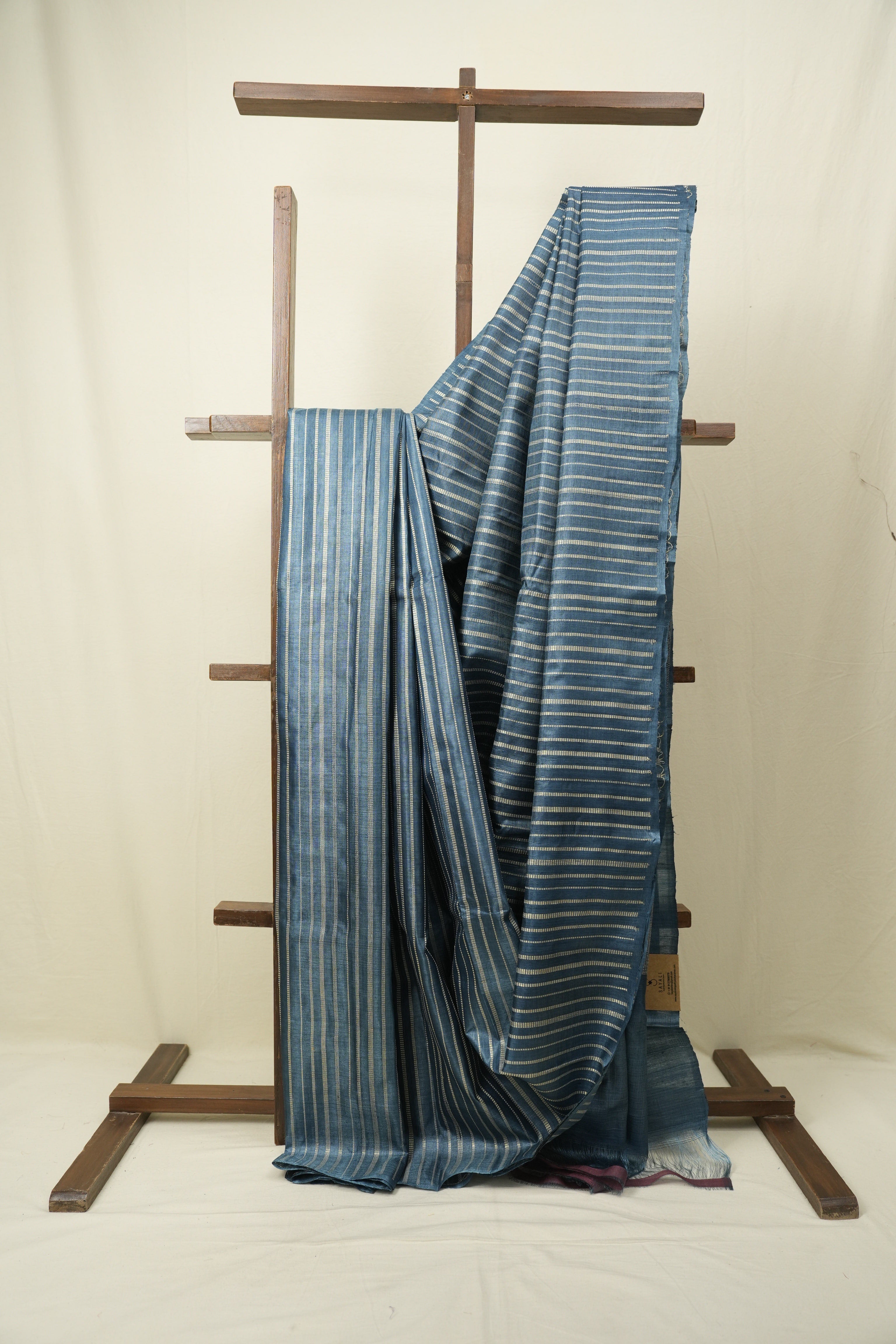 Teal Blue Tussar Silk Saree - SRTBTSS1912