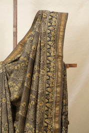 Brown HBP Cotton Silk Saree With Maheshwari Border-SRBCSCS267