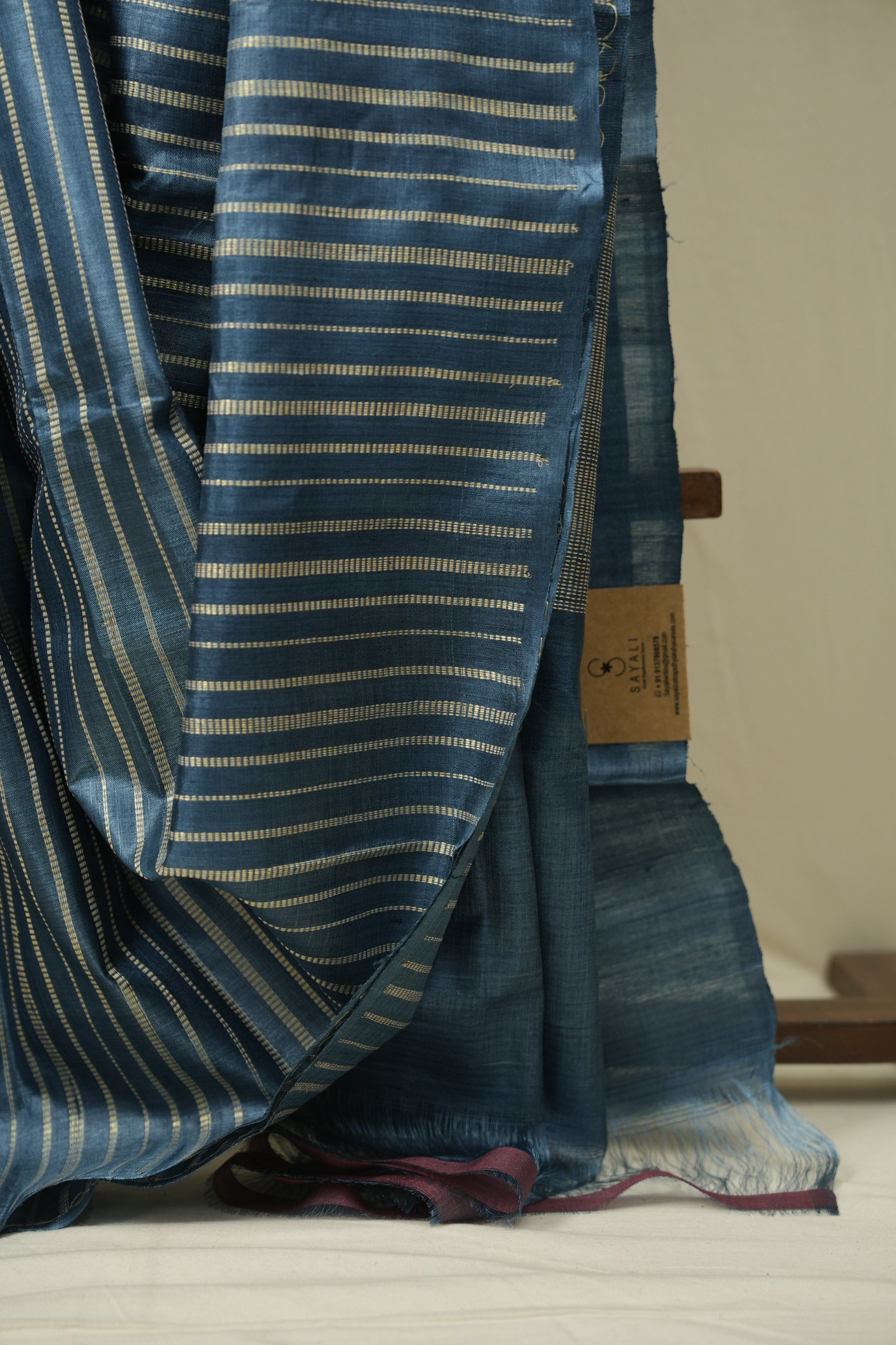 Teal Blue Tussar Silk Saree - SRTBTSS1912