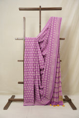 Purple HBP Cotton Saree - SRPCS3336