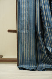 Teal Blue Tussar Silk Saree - SRTBTSS1912