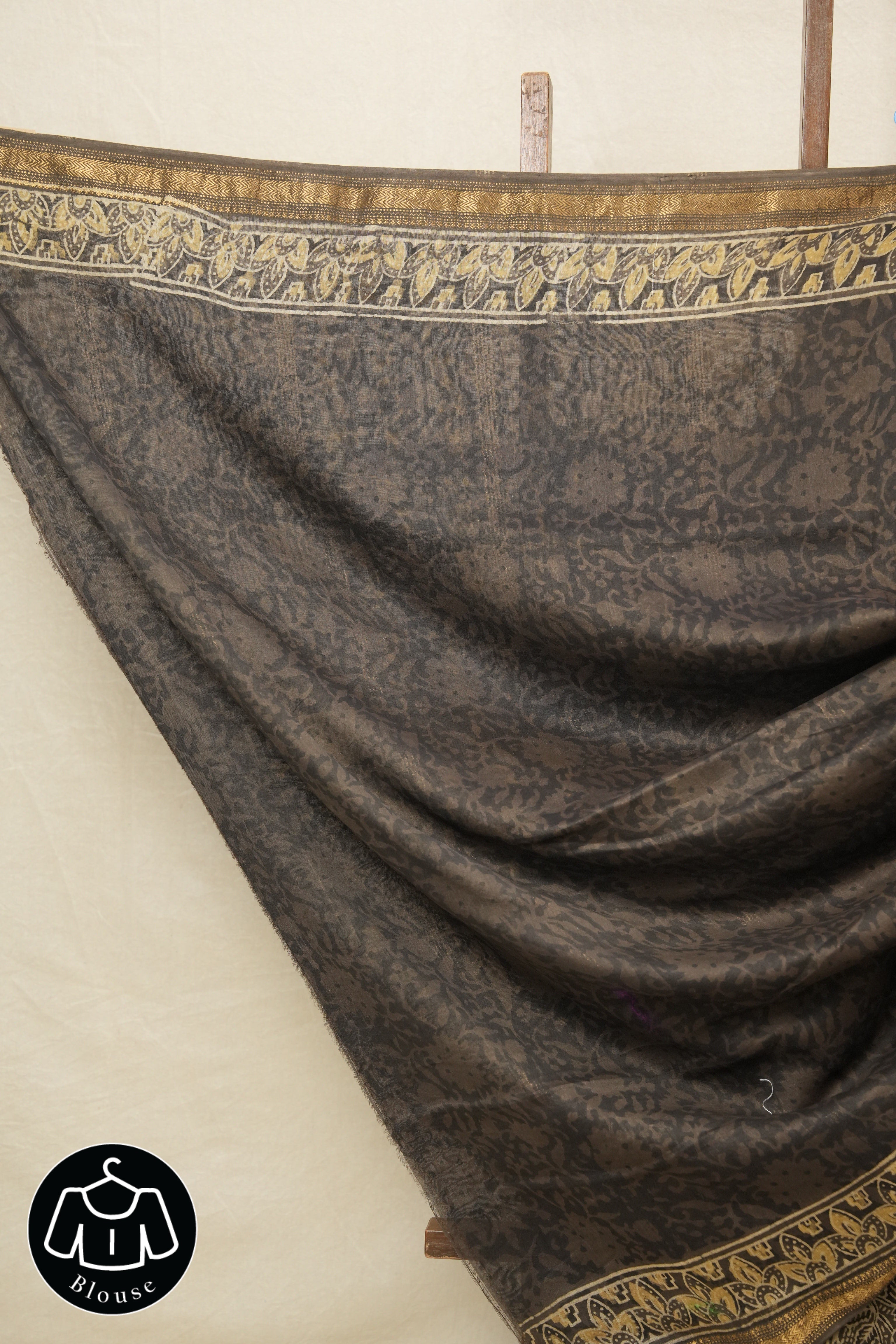 Brown HBP Cotton Silk Saree With Maheshwari Border-SRBCSCS267