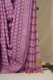 Purple HBP Cotton Saree - SRPCS3336