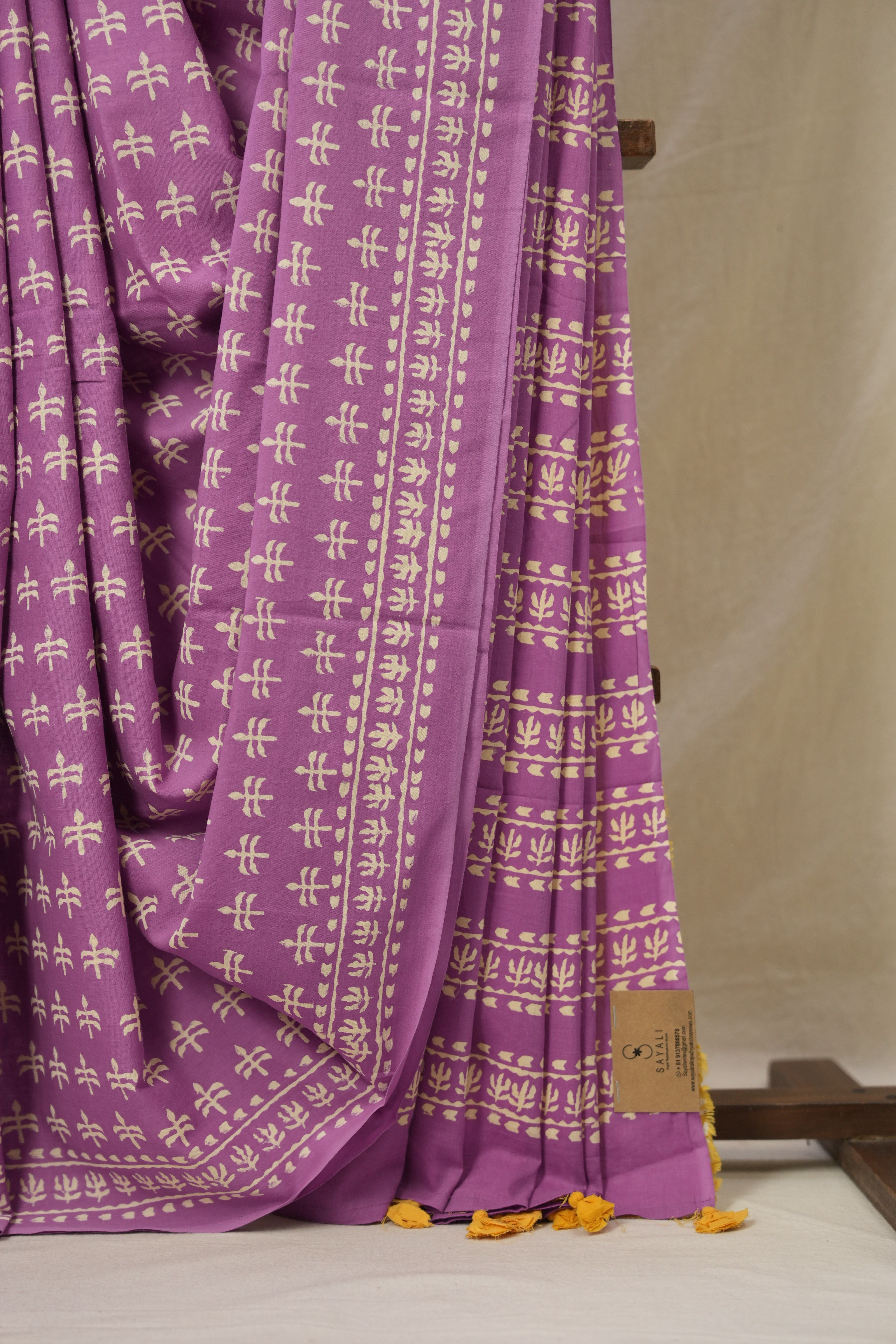 Purple HBP Cotton Saree - SRPCS3336