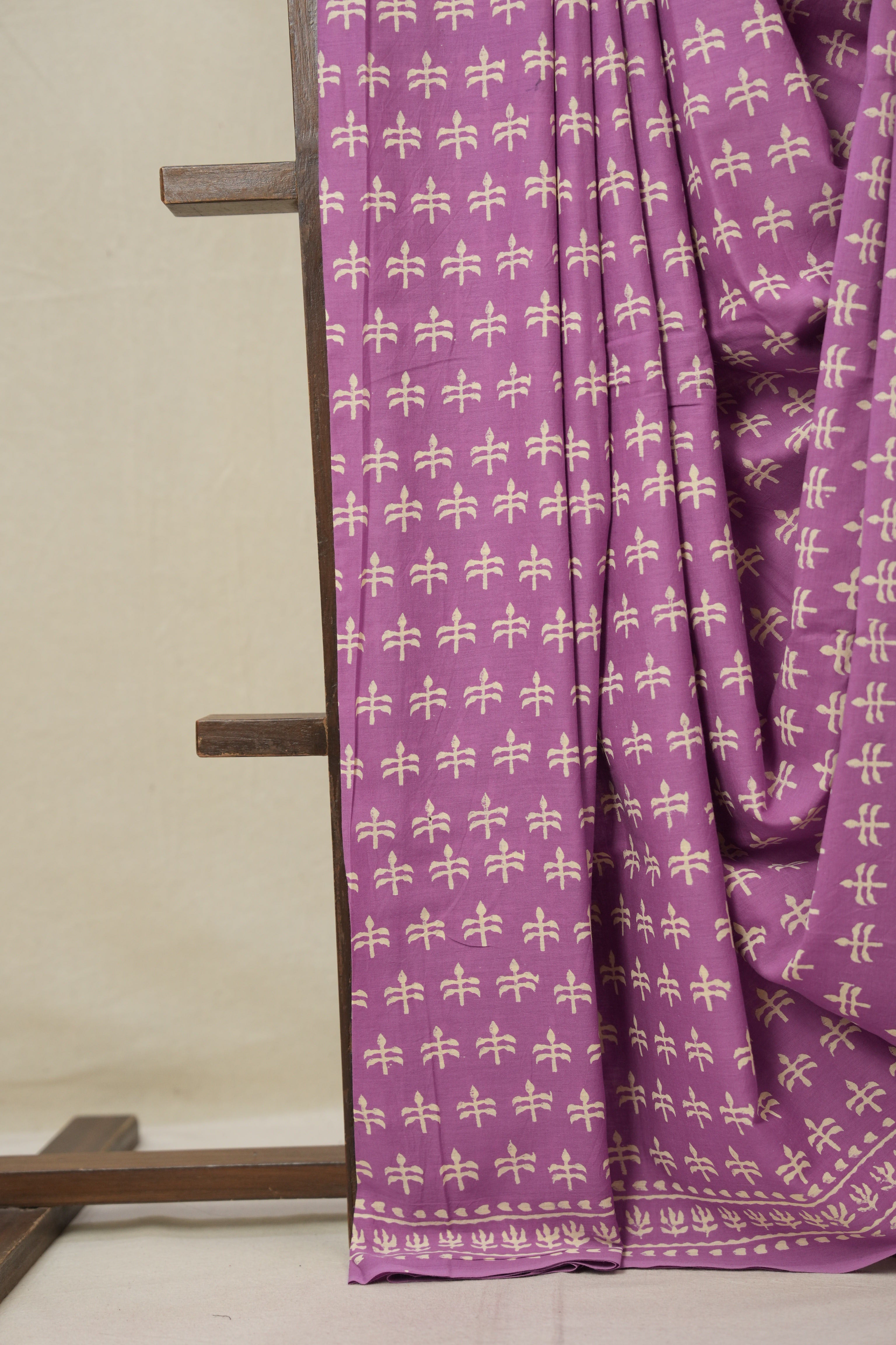Purple HBP Cotton Saree - SRPCS3336