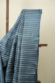 Teal Blue Tussar Silk Saree - SRTBTSS1912