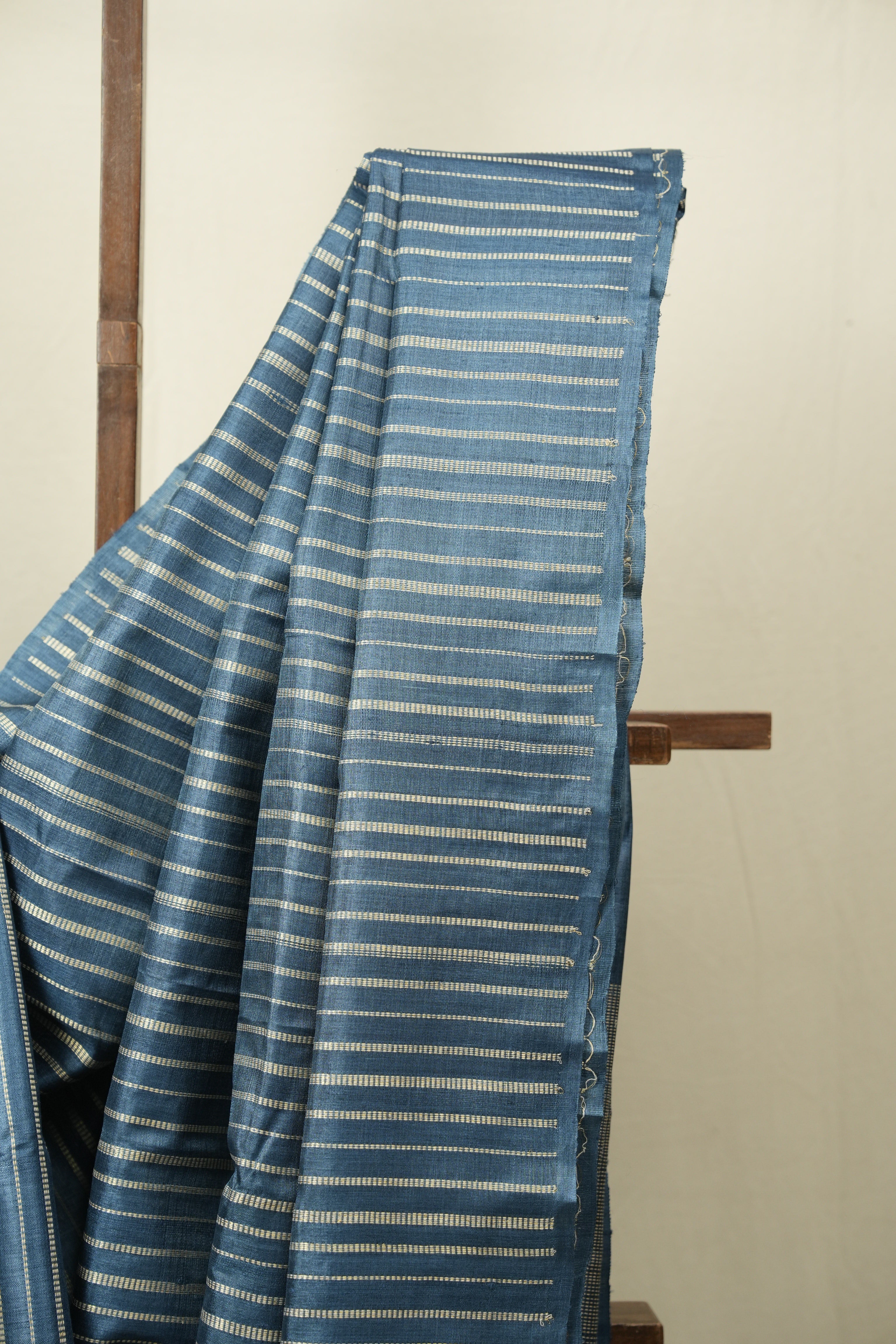 Teal Blue Tussar Silk Saree - SRTBTSS1912