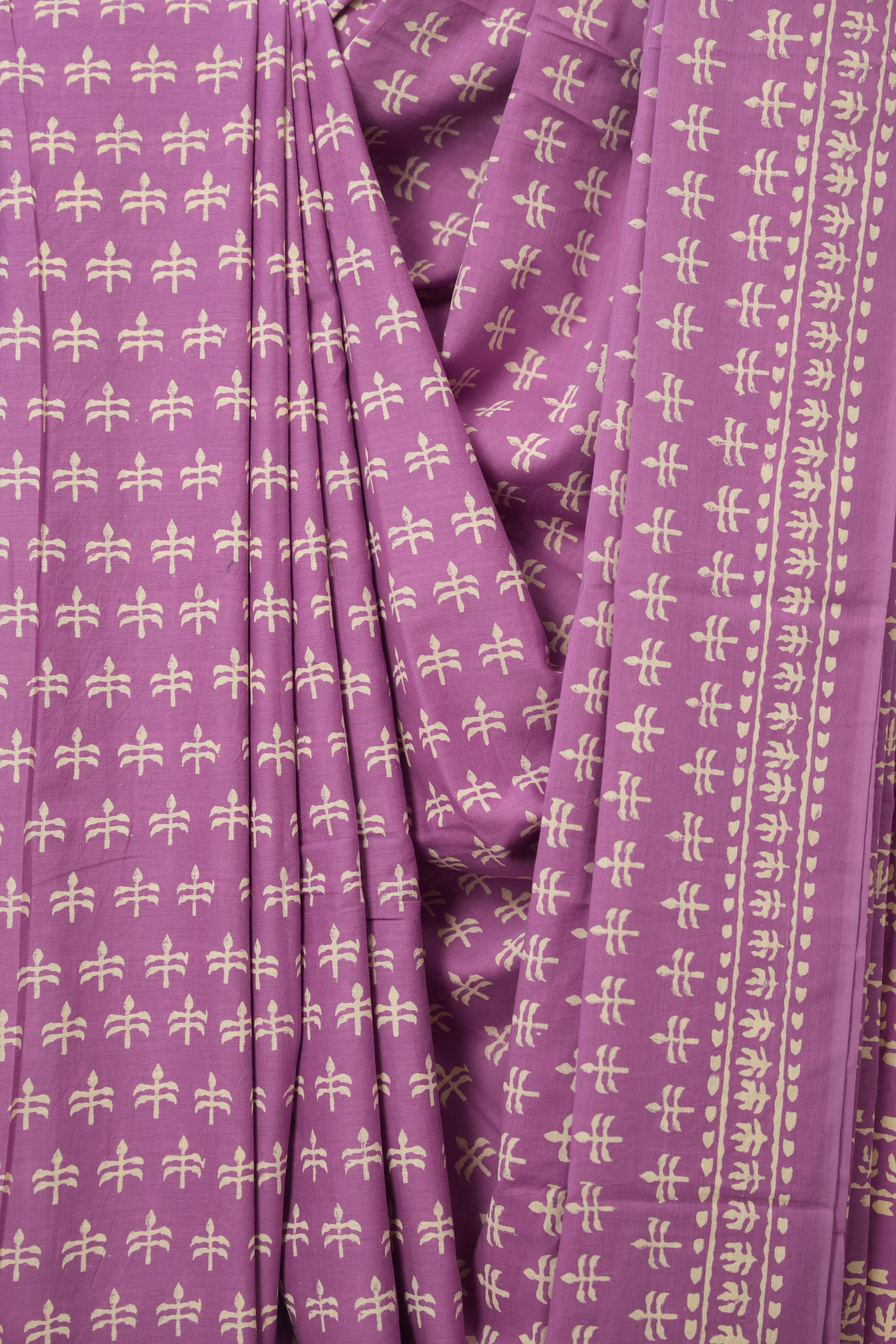 Purple HBP Cotton Saree - SRPCS3336