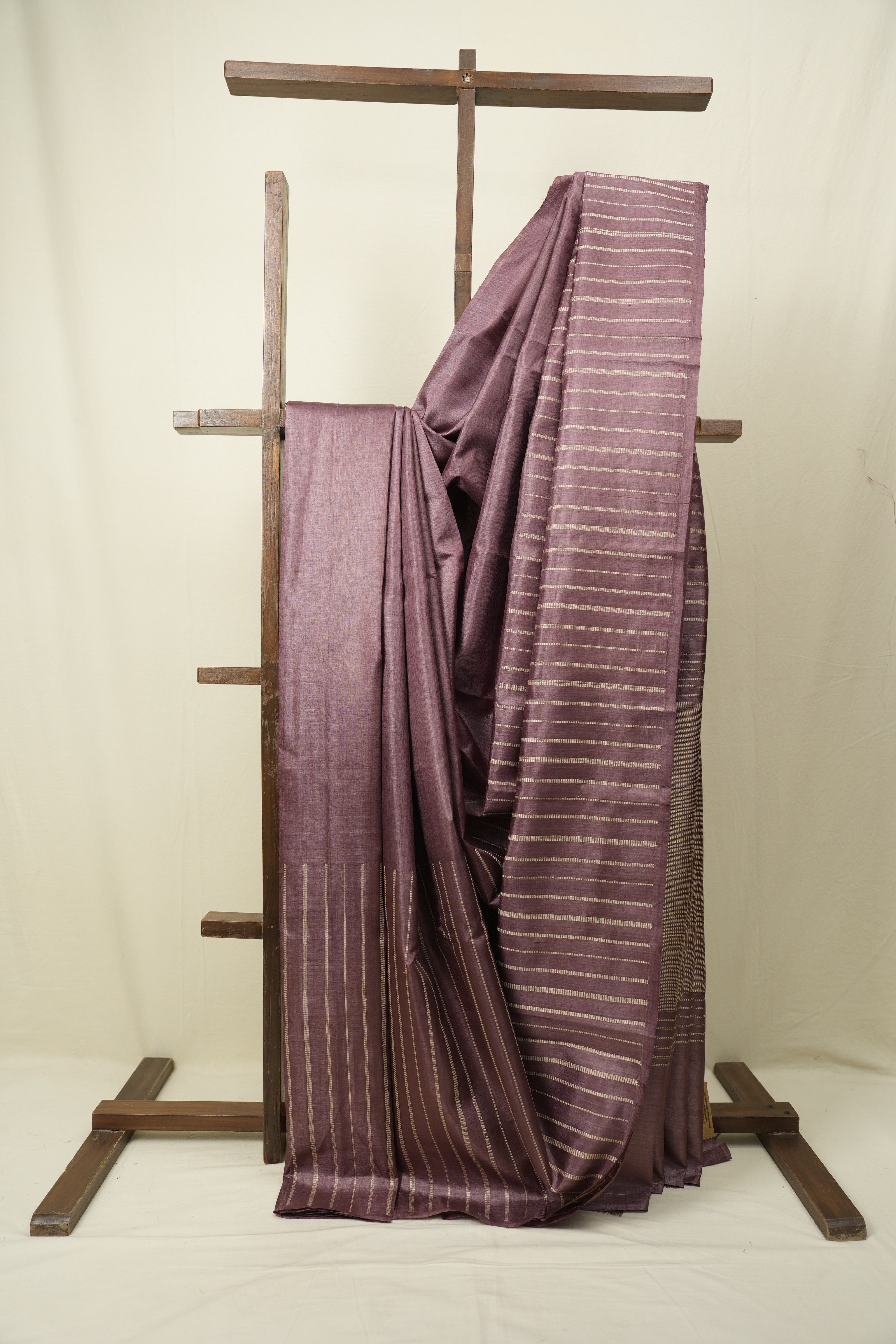 Dusty Pink Tussar Silk Saree - SRDPTSS1911