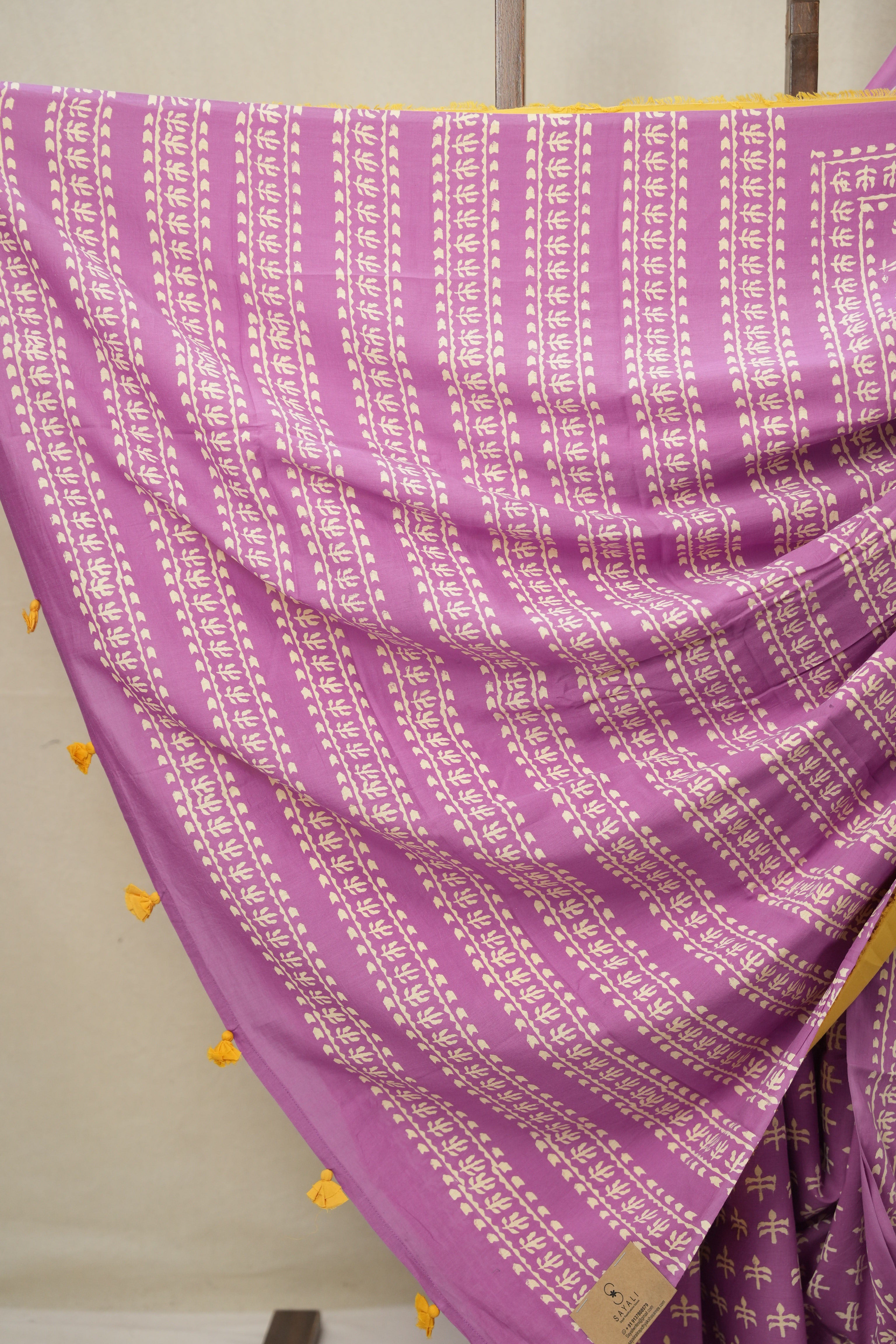 Purple HBP Cotton Saree - SRPCS3336
