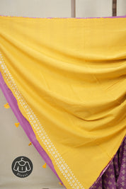 Purple HBP Cotton Saree - SRPCS3336