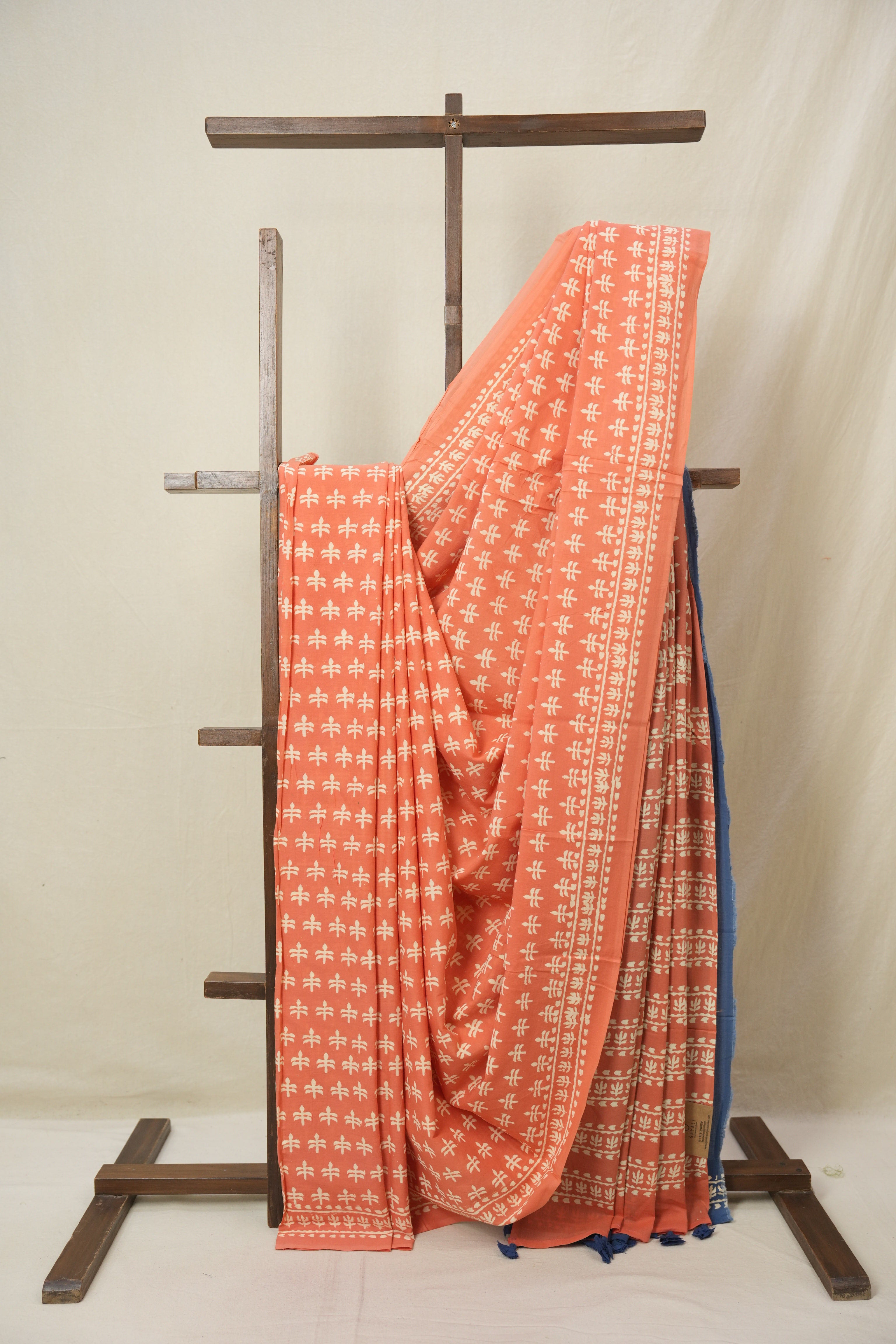 Peach HBP Cotton Saree - SRPCS3335