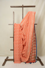 Peach HBP Cotton Saree - SRPCS3335