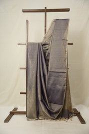Purple Gold Maheshwari Tissue Saree - SRPGMTS639