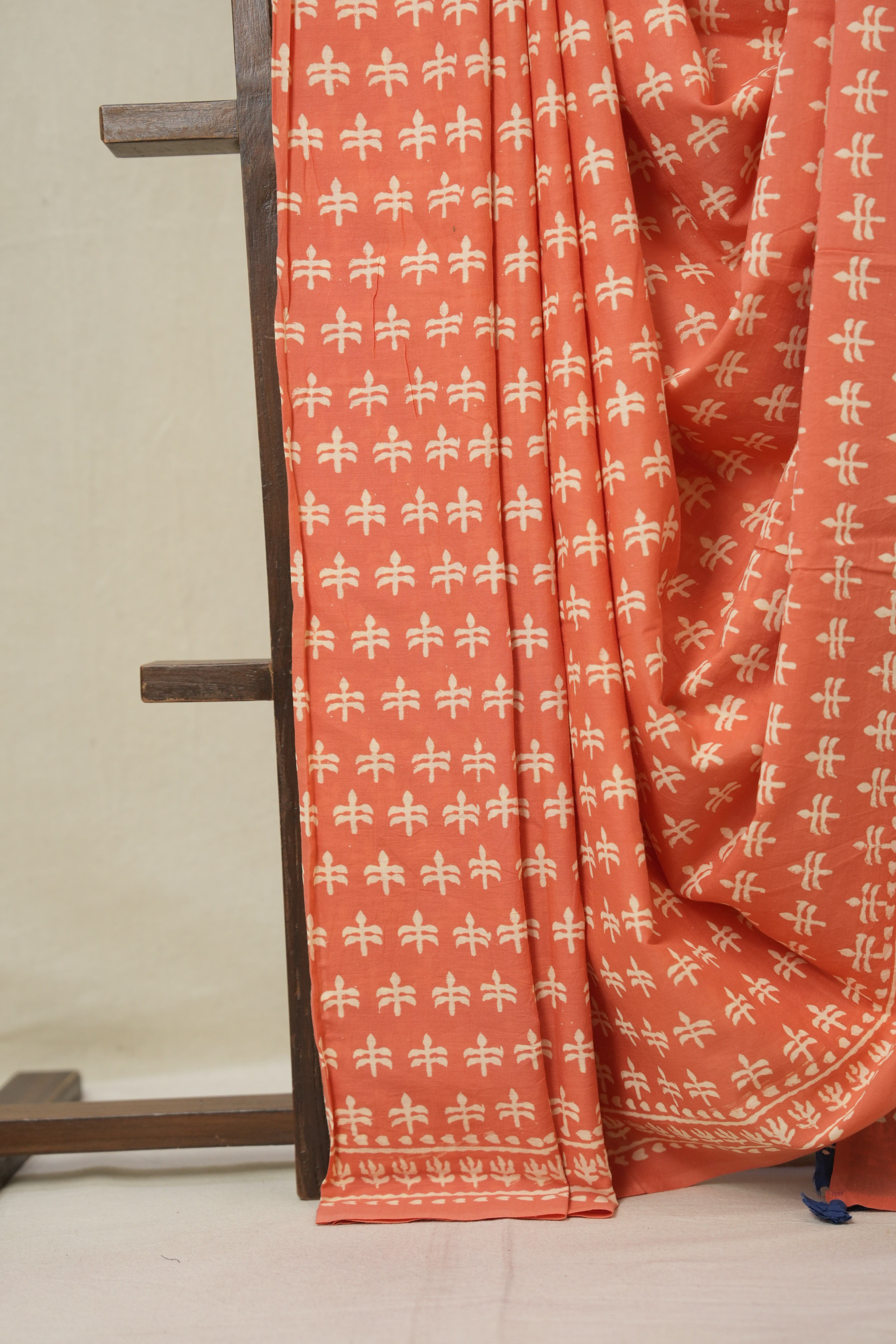 Peach HBP Cotton Saree - SRPCS3335