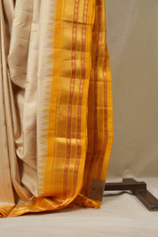 Beige Gadwal Silk Saree - SRBGSS645
