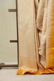 Beige Gadwal Silk Saree - SRBGSS645