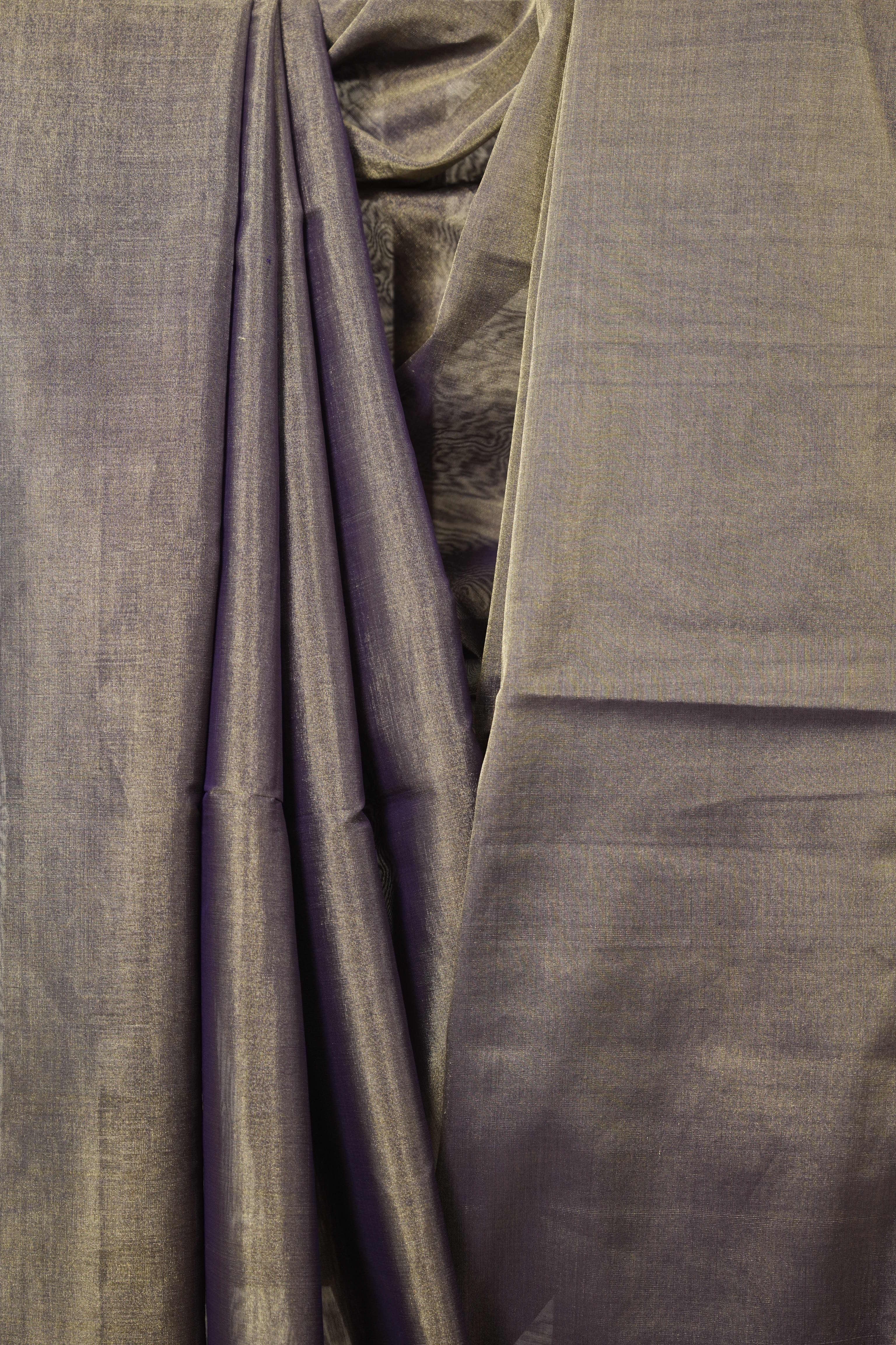Purple Gold Maheshwari Tissue Saree - SRPGMTS639