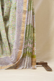 Green HBP Cotton Silk Chanderi Saree - SRGCSCS633