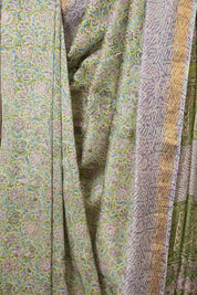 Green HBP Cotton Silk Chanderi Saree - SRGCSCS633