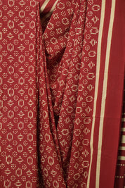 Red HBP Cotton Saree - SRRCS3327