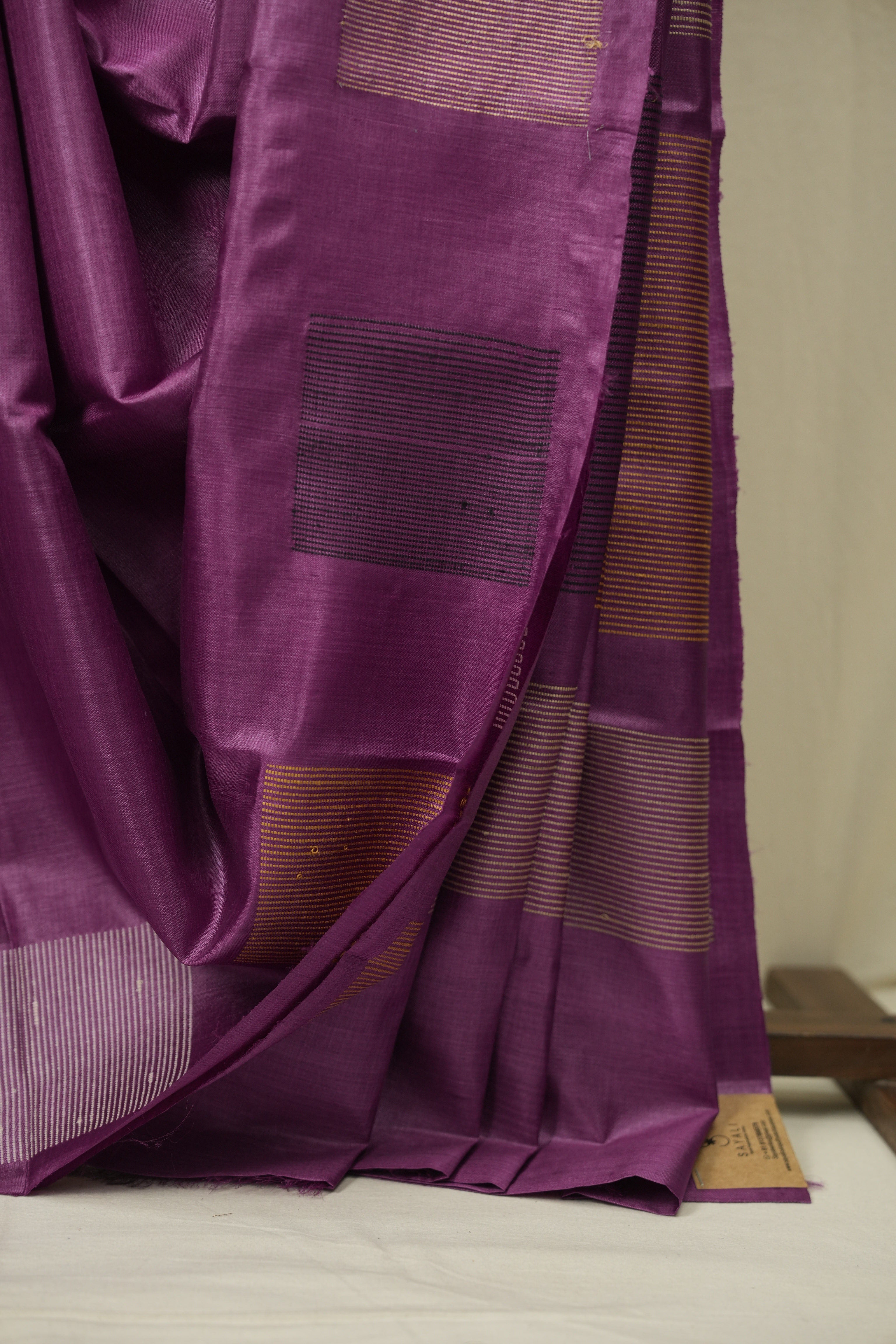Purple Tussar Silk Saree - SRPTSS1902