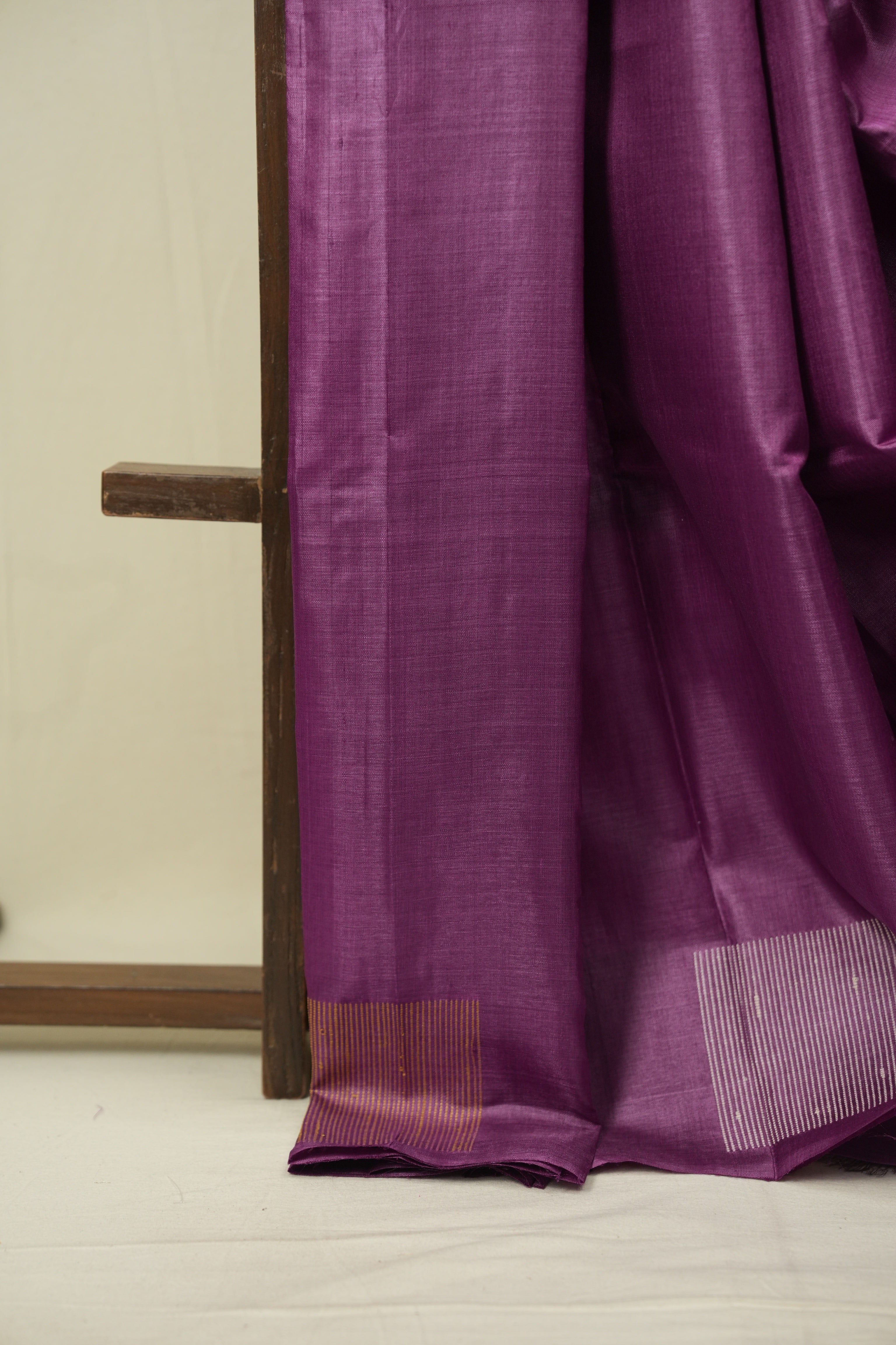 Purple Tussar Silk Saree - SRPTSS1902