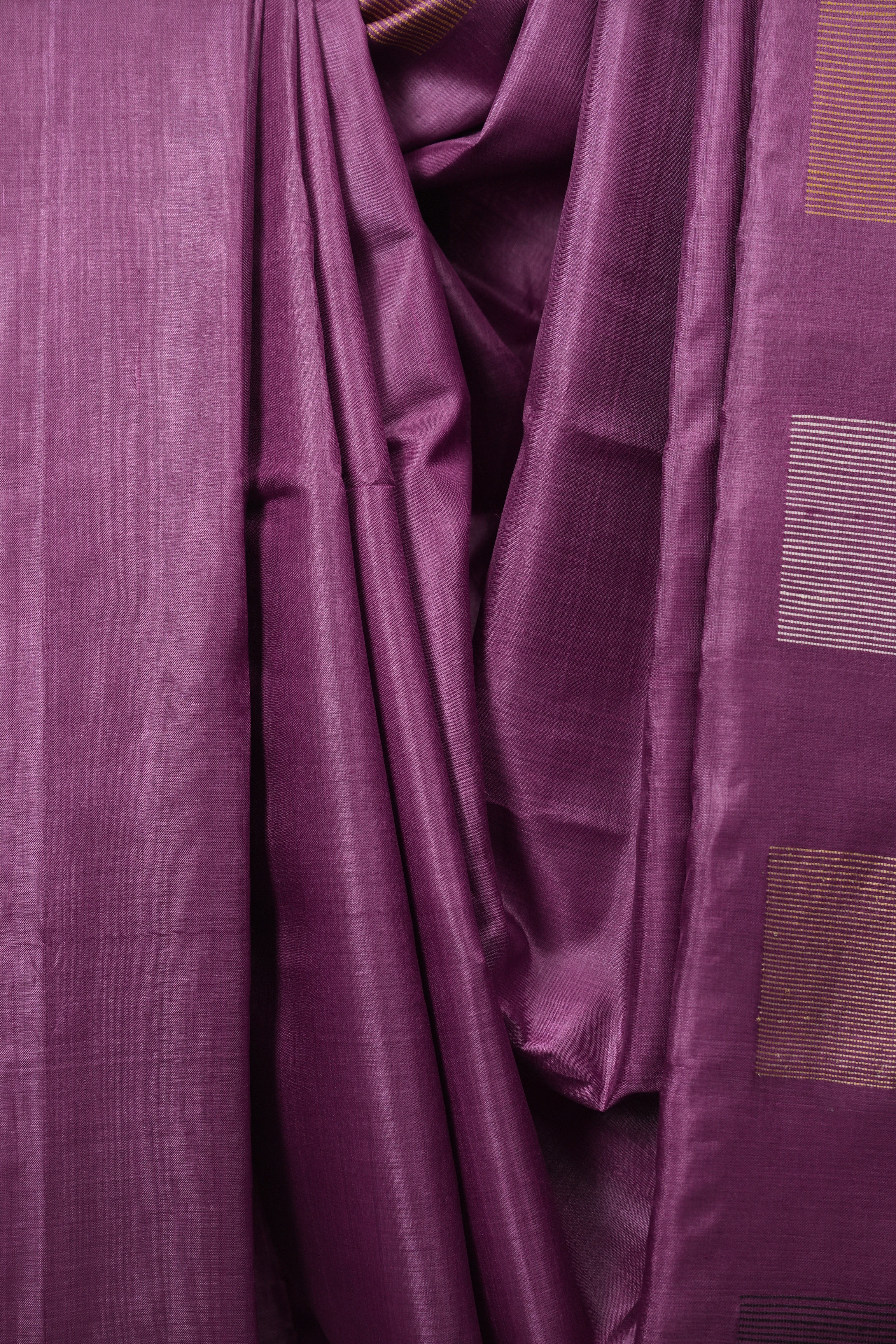 Purple Tussar Silk Saree - SRPTSS1902