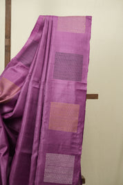Purple Tussar Silk Saree - SRPTSS1902