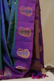 Green Gadwal Silk Saree - SRGGSS639