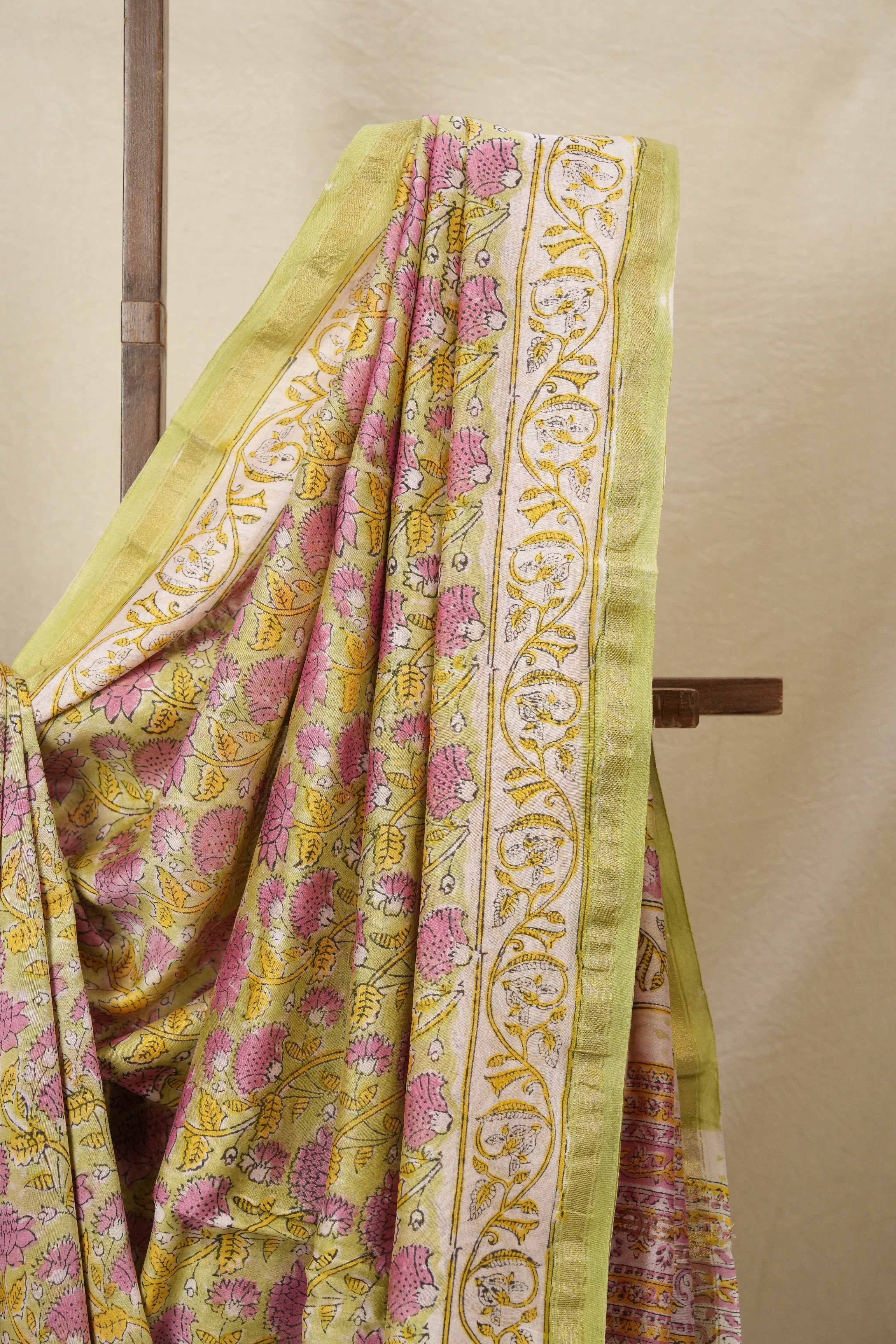 Green HBP Cotton Silk Chanderi Saree - SRGCSCS647