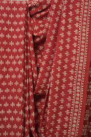 Red HBP Cotton Saree - SRMCS3329