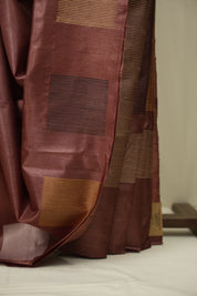 Brown Tussar Silk Saree - SRBTSS1900