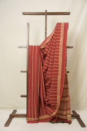 Maroon HBP Cotton Saree - SRMCS3328