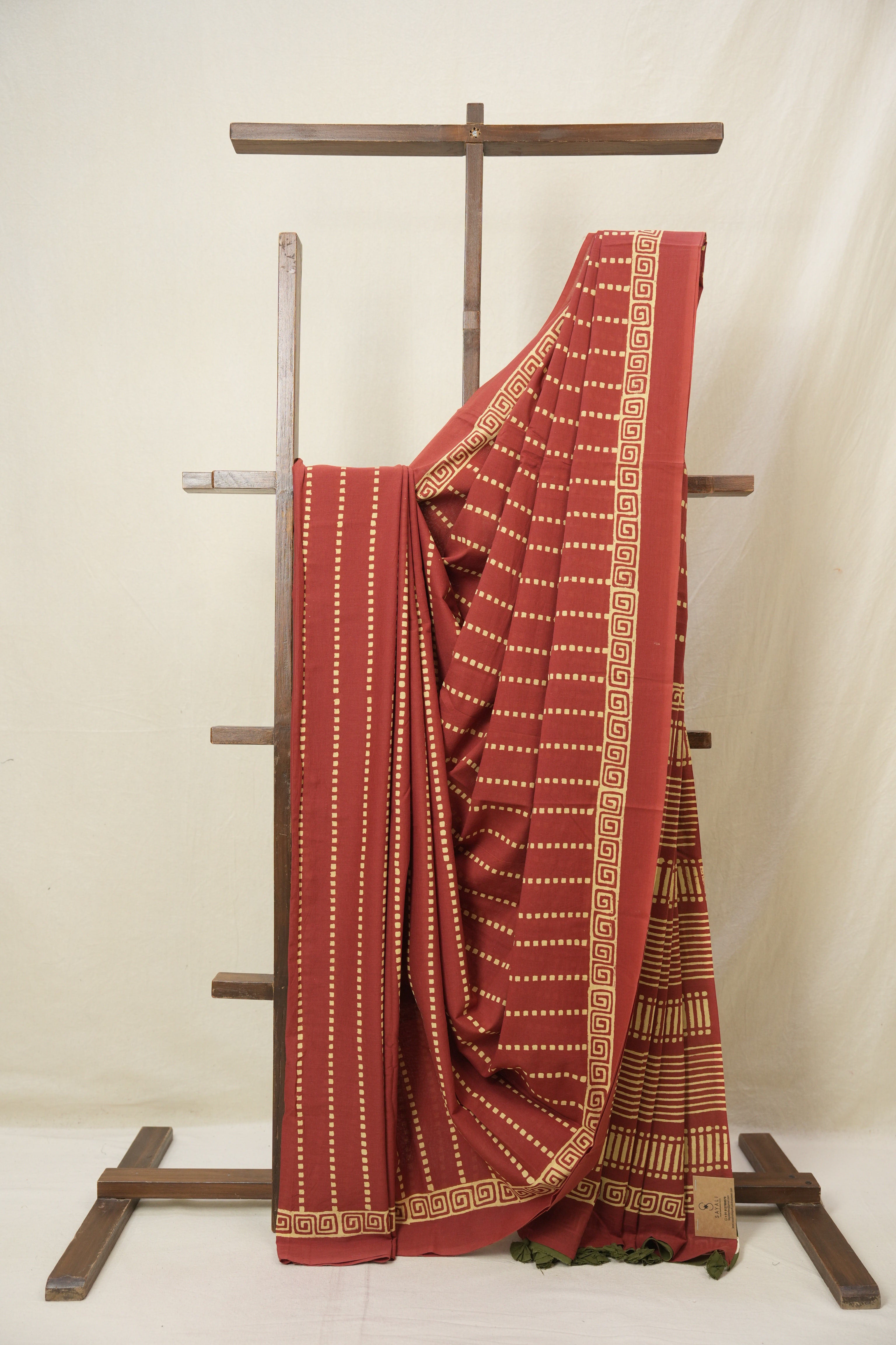 Maroon HBP Cotton Saree - SRMCS3328