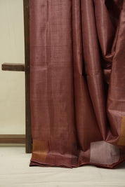 Brown Tussar Silk Saree - SRBTSS1900