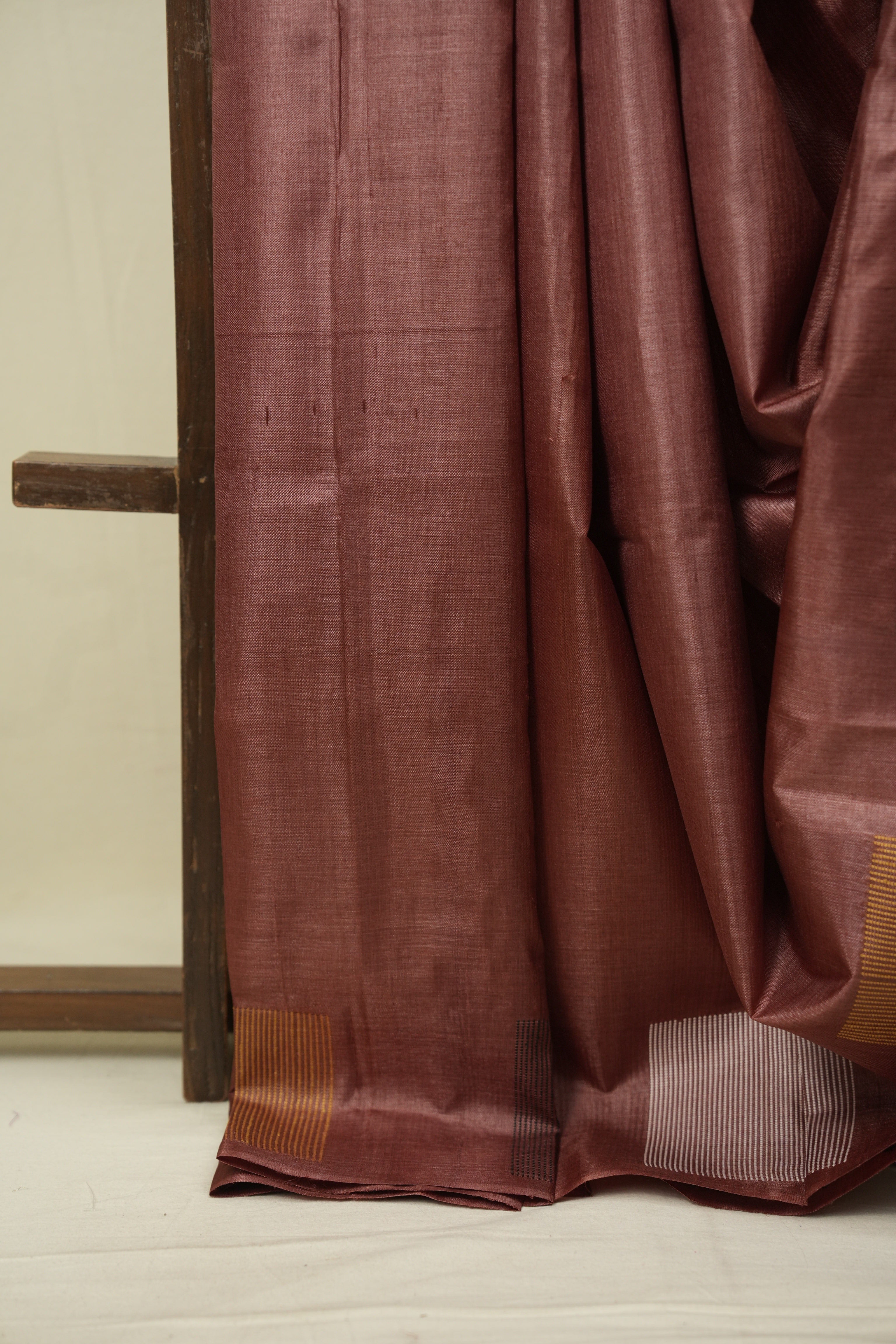 Brown Tussar Silk Saree - SRBTSS1900