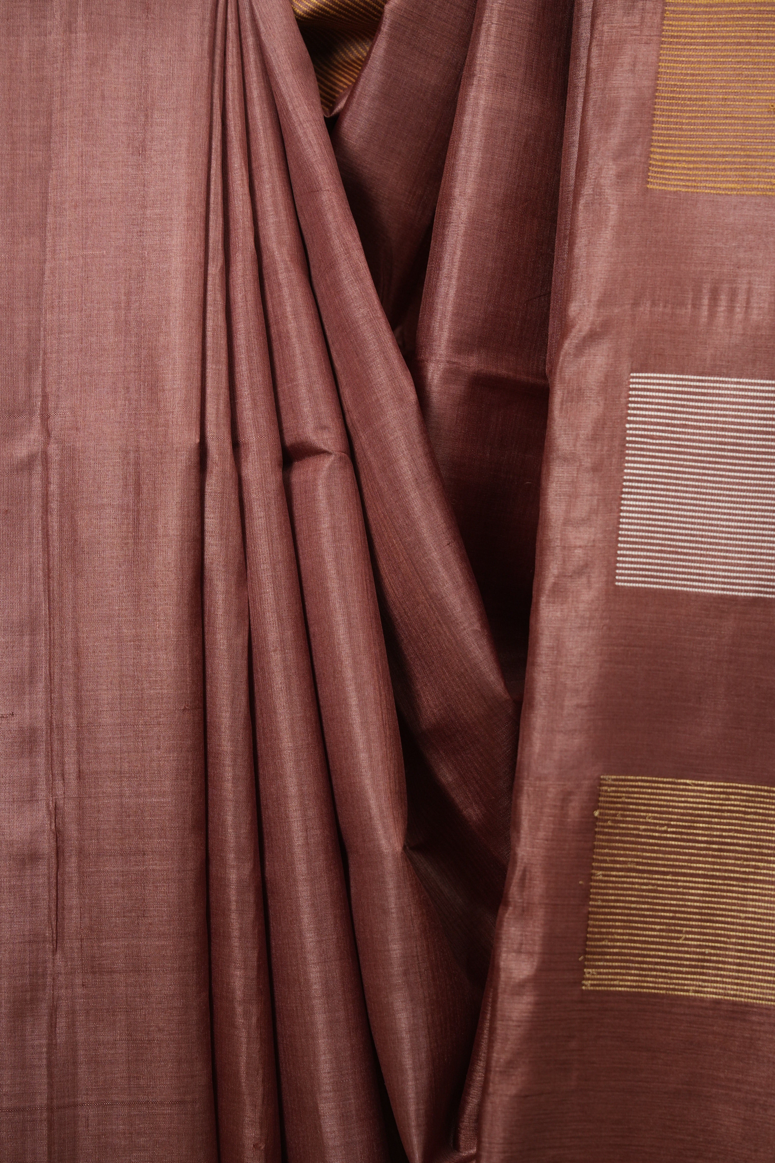 Brown Tussar Silk Saree - SRBTSS1900