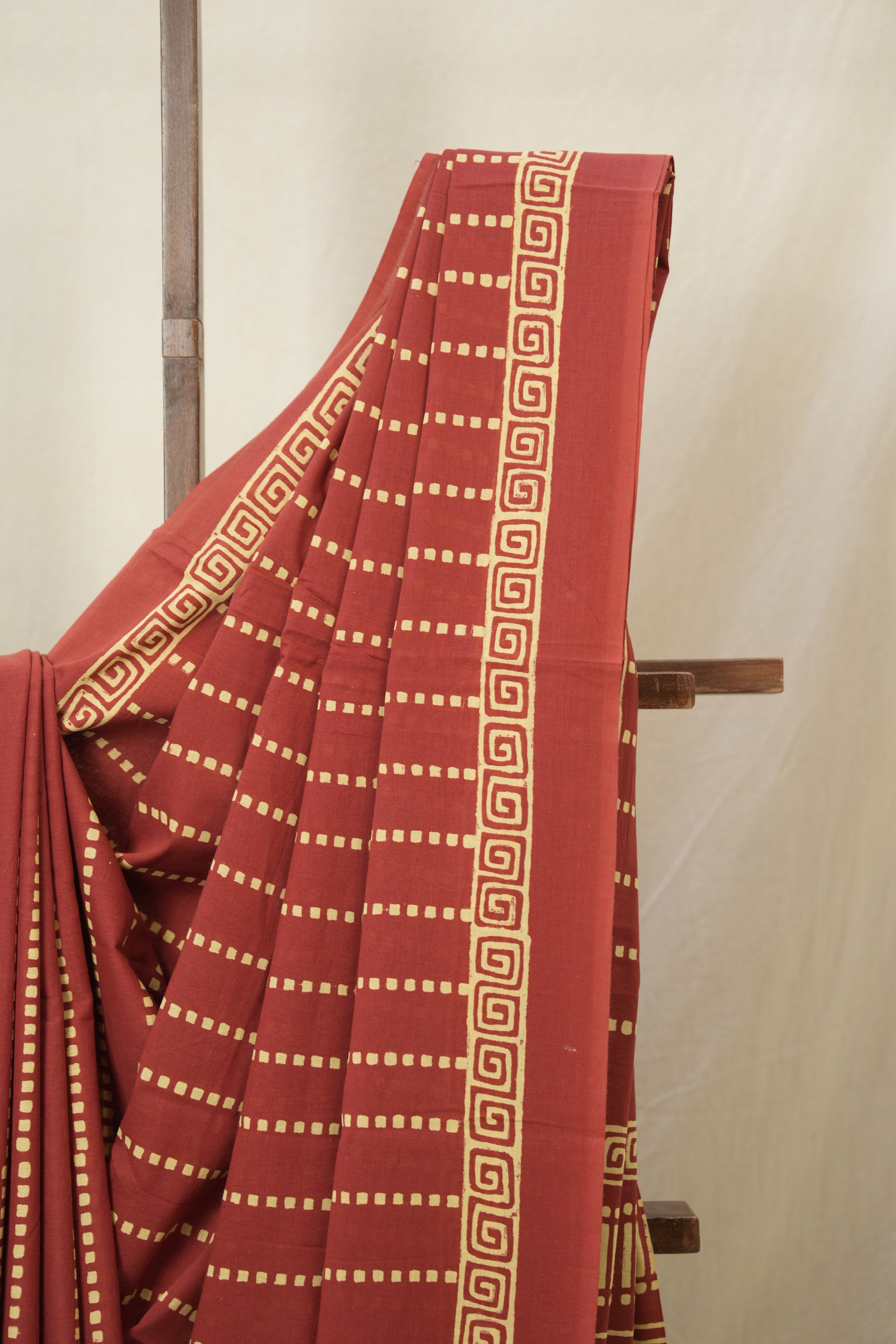 Maroon HBP Cotton Saree - SRMCS3328