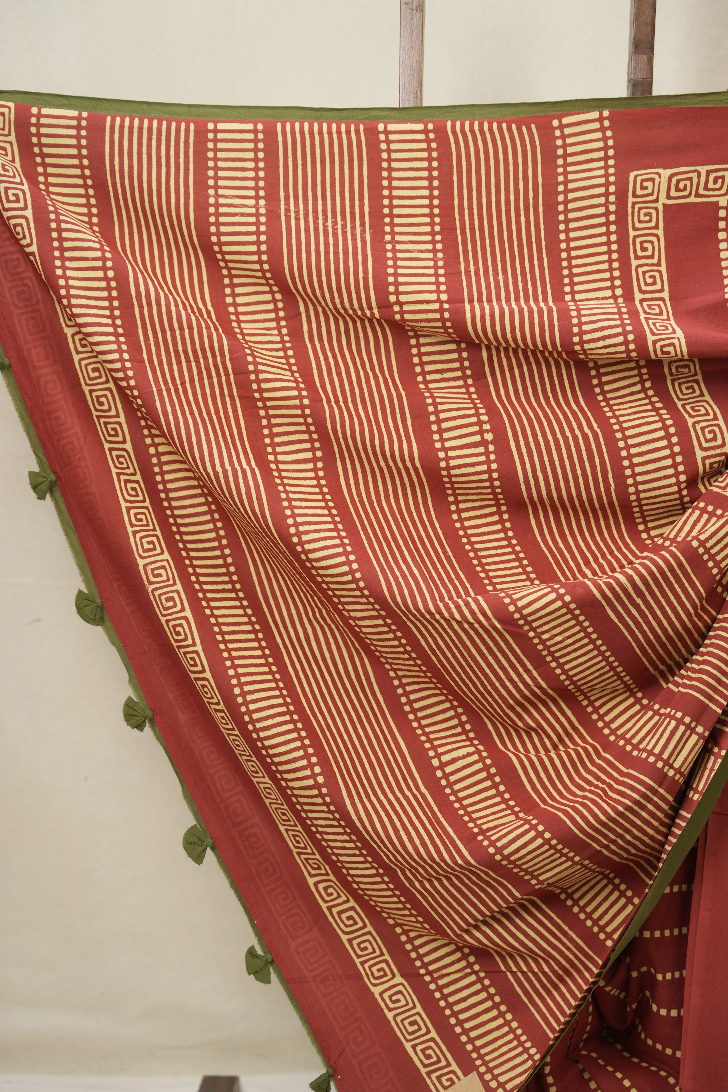Maroon HBP Cotton Saree - SRMCS3328