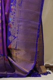 Purple Gadwal Silk Saree - SRPGSS640