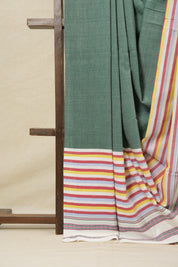 Green Cotton Ilkal Saree with Gayatri  Border - SRGCIS494