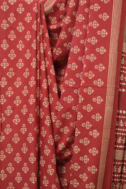 Red HBP Cotton Saree - SRRCS3330