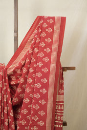 Red HBP Cotton Saree - SRRCS3330