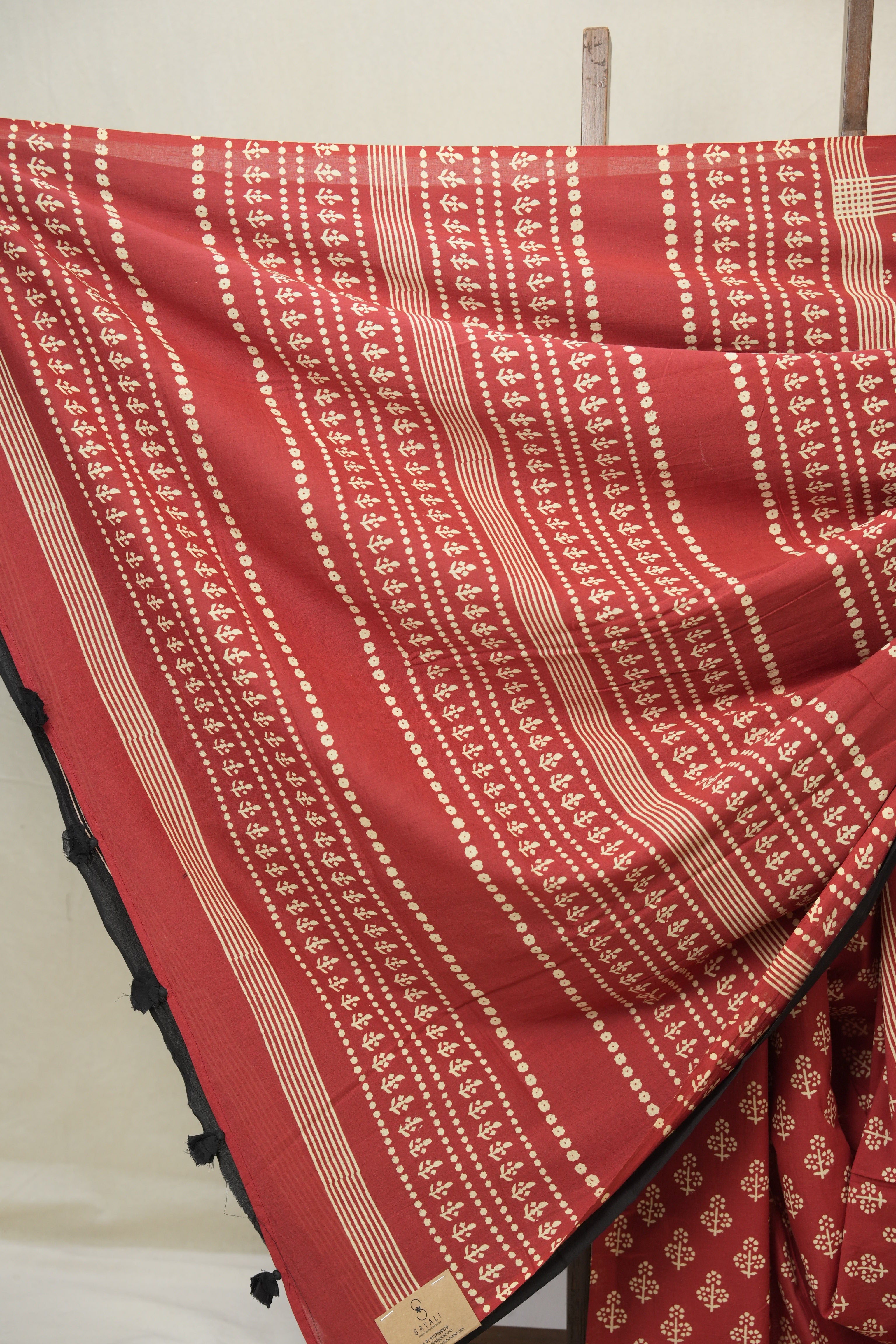 Red HBP Cotton Saree - SRRCS3330