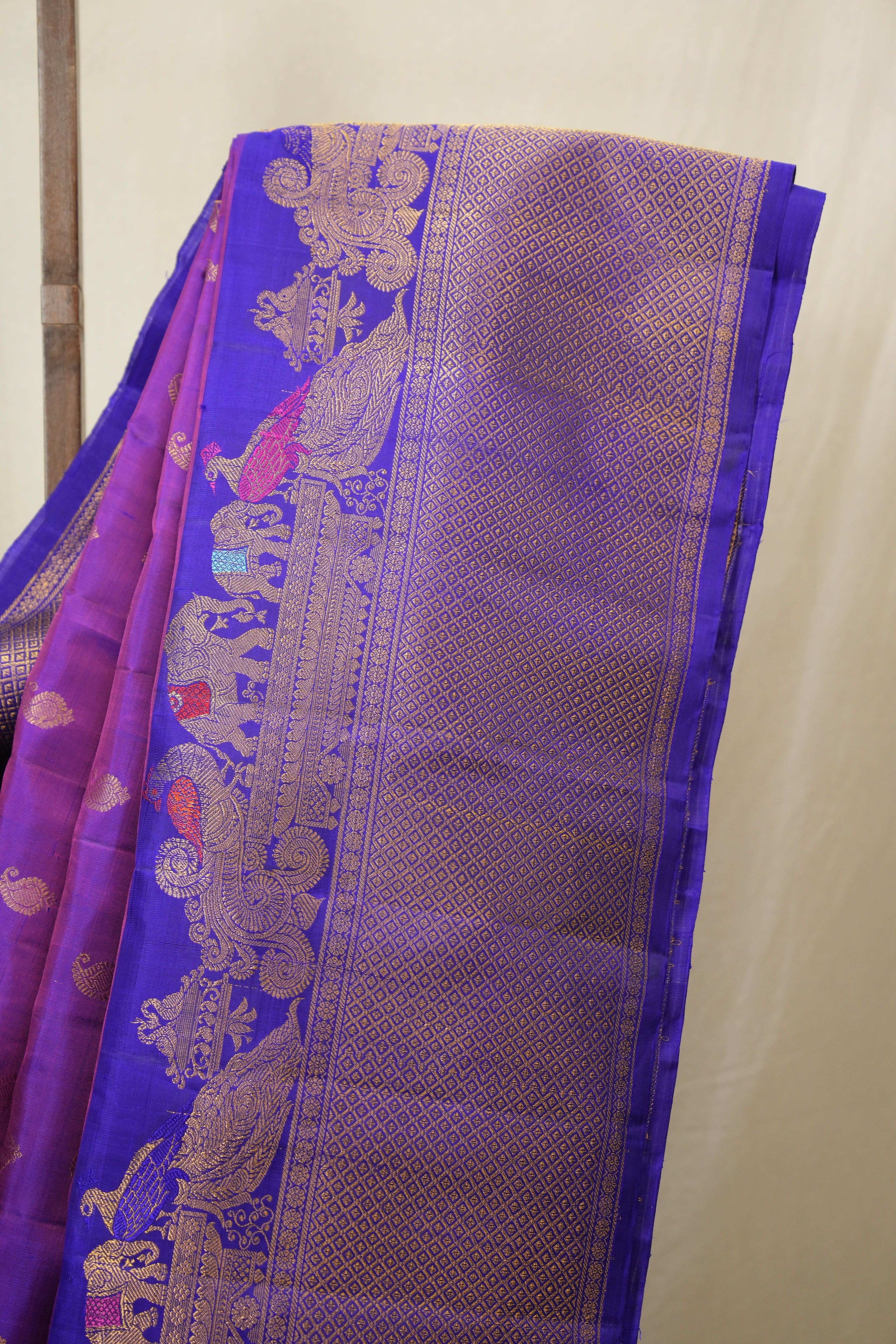 Purple Gadwal Silk Saree - SRPGSS640